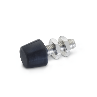 GN 708.1 Clamping Screws, Stainless Steel, with Rubber Thrust Pad