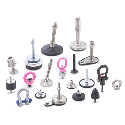 3.4 Installing, lifting, dampening with leveling feet, lifting gear and rubber elements