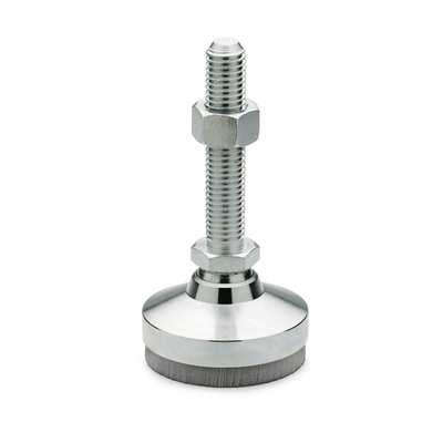 GN 342.2 Leveling Feet with Vibration Damping, with Threaded Stud, Steel