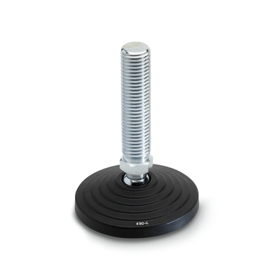 GN 344.2 Leveling Feet, Threaded Stud Steel, Foot Antistatic ESD Plastic
