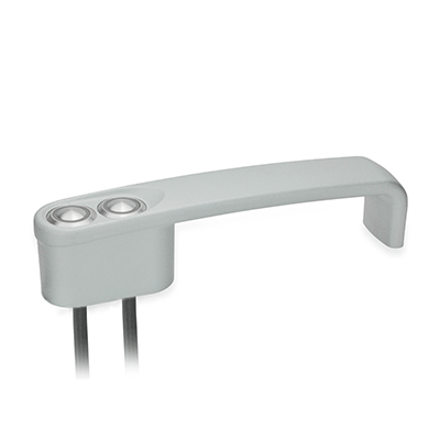 Cabinet "U" handles, Type T2, with 2 buttons, Connection type K, Cable