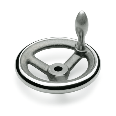Handwheels without keyway, with fixed handle