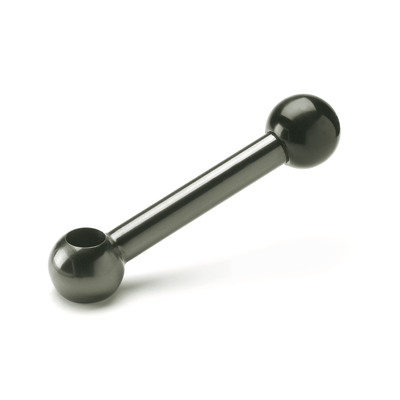 Ball levers, angled lever with threaded bore (type N)