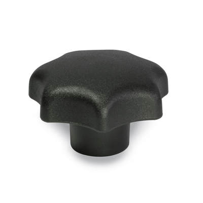 Star knobs, Type K, with threaded bush brass, duroplast
