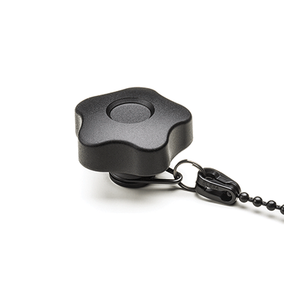 Star Knobs, Plastic, with Loss Protection, with plastic ball chain