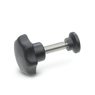 Star Knobs with Threaded Stud, with Movable Thrust Pad