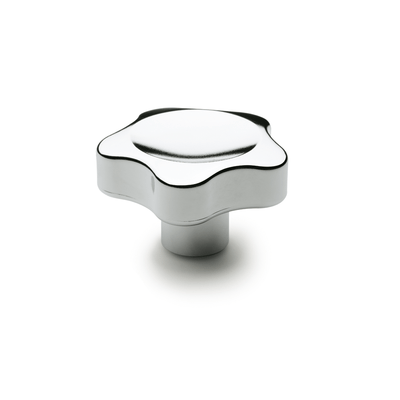 Star knobs, plastic, chrome-plated