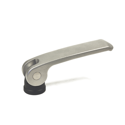 GN 810.3 Steel Extended Arm Vertical Acting Toggle Clamps, with Safety  Hook, with Horizontal Mounting Base