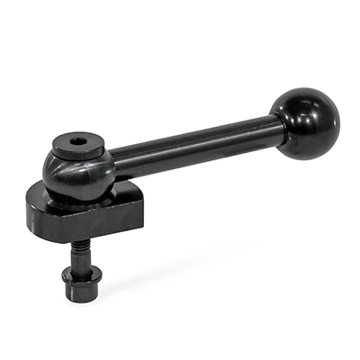 Eccentrical Cams, Steel, Radial Clamping, Screw from the Back, Type GVB with ball lever, straight (serration)