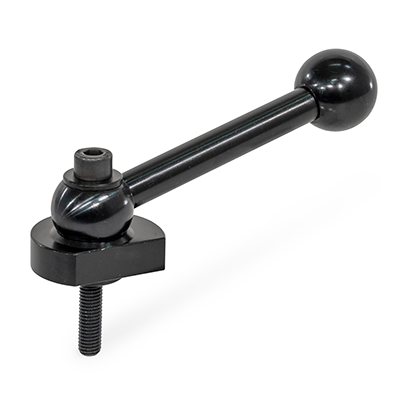 Eccentric Cams, Steel, Radial Clamping, Screw from the Operator's side, Type KVS with ball lever, angular (serration)