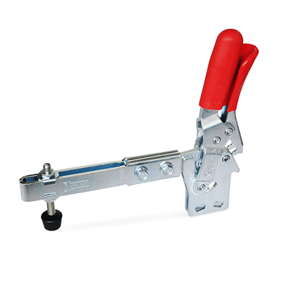 Toggle clamps, Type VLC, Clamping arm extended, with slotted hole, two flanged washers and clamping screw GN 708.1