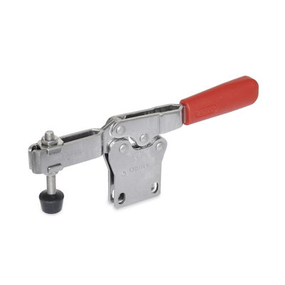 Stainless Steel-Toggle clamps, Type NC, U-bar version, with two flanged washers and GN 708.1 spindle assembly