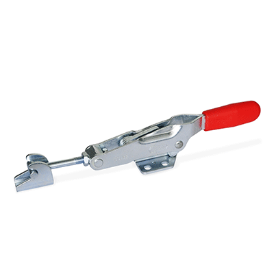 Toggle clamps for pulling action, Type TT, with draw axle, with catch, with T-head latch bolt