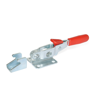 Horizontal latch type toggle clamps, Type T, without U-bolt latch, with catch