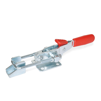 Horizontal latch type toggle clamps, Type T6, with U-Bolt latch, with catch