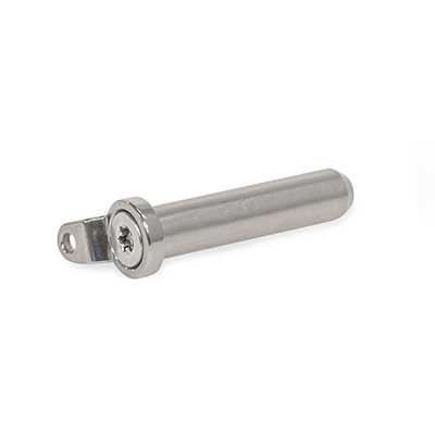 Locking Pins, Stainless Steel with Axial Lock (Ball Retainer), Type E, with eyelet washer