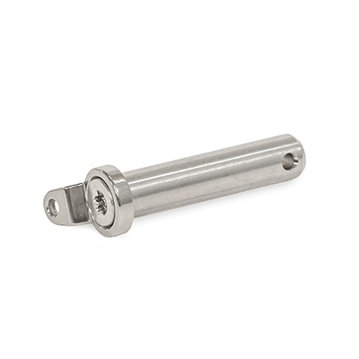 Stainless Steel-Assembly pins, Type E, with washer with eyelet, Identification no. 2 with cross hole for spring cotter pin GN 1024