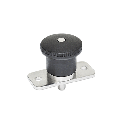 Mini Indexing Plungers, Stainless Steel, Type C with rest position, with plastic knob