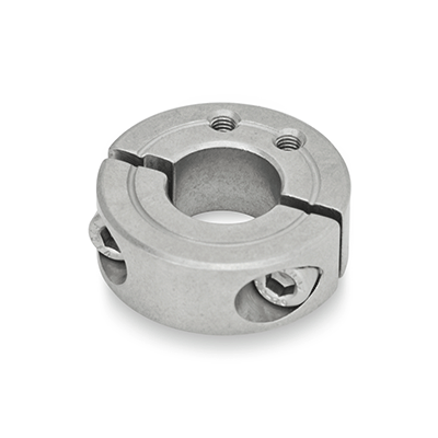 Split Stainless Steel-Set collars, Type B, Extension-tapped holes, axial