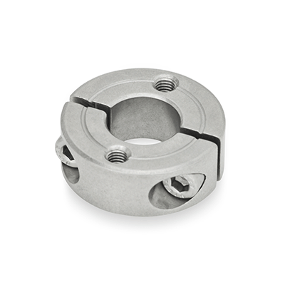 Split Stainless Steel-Set collars, Type C, with two tapped holes