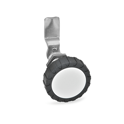 Drehspannriegel, Edelstahl, Betätigung mit Bedienelement, Form RG mit Rändelgriff