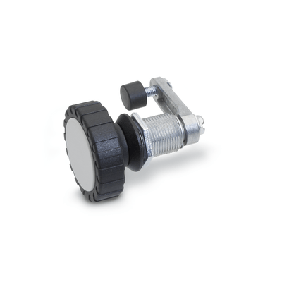 Drehspannriegel mit stufenlos einstellbarem Riegelabstand, Form RG mit Rändelgriff GN 7336