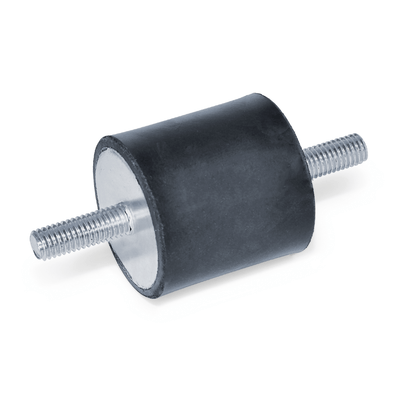 Rubber buffers, Type SS, with 2 threaded studs