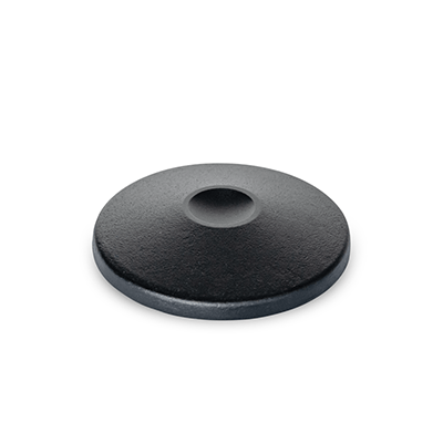 Foot plates without central fastening hole, Type A, without rubber underlay