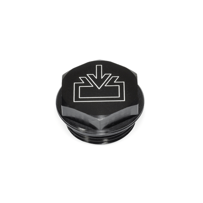 Threaded plugs, Coding 1 without vent drilling, Type OSS neutral, black anodized