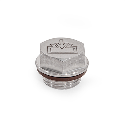 Stainless Steel Threaded plugs, Coding 1 without vent drilling, Type E with DIN fill symbol