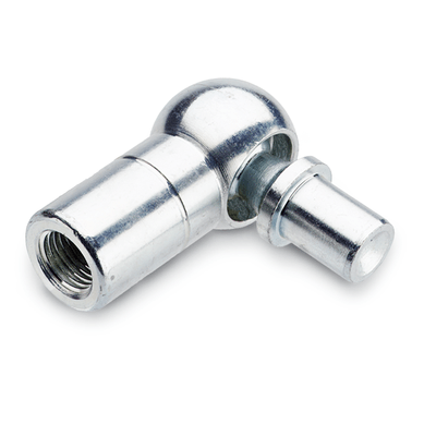 Winkeld ball joint, Type BS, with rivet ball shank, with safety catch