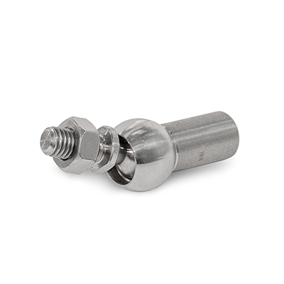 Axial Ball Joints, Steel / Stainless Steel, Type C with Threaded Stud