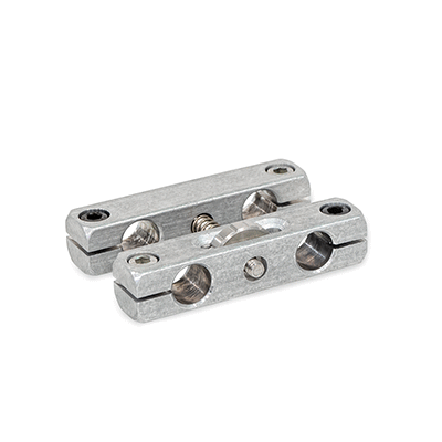 Parallel mounting clamps with adjustable spindle, Aluminum, Type S, with four socket cap screws