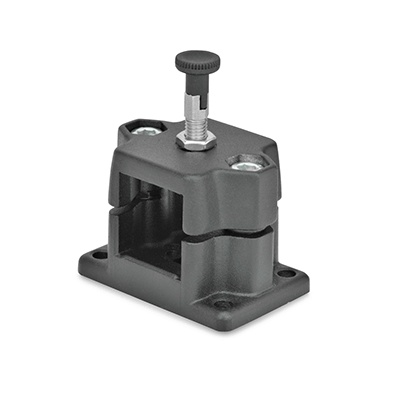 Flanged Locking slide units, Aluminum, Type R, with indexing plunger