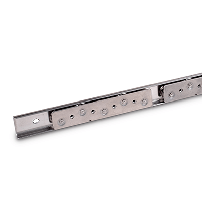 Stainless Steel-Linear guide rail systems, Type B5, with two cam roller carriage with 5 rollers, Identification no. 0, without end stop