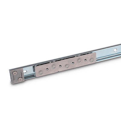 Linear guide rail systems, Type A5, with one cam roller carriage with 5 rollers, Identification no. 2, with two end stops