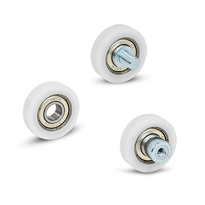 Guide Rollers, Plastic, with Ball Bearing, Type ZL, Cylindrical