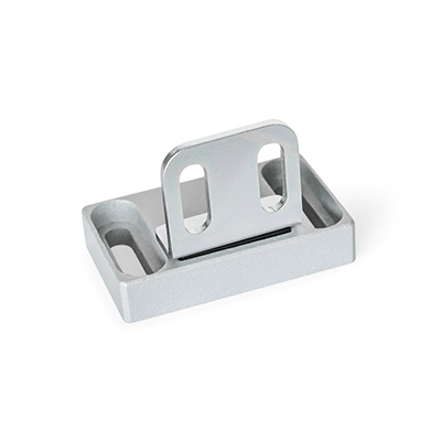 Magnetic catches, Type A2, Magnetic surface top, with slotted hole