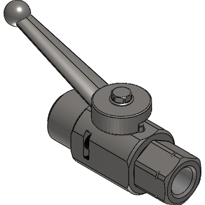 Mini 2 Way Ball Valve , 1/4″ NPT Ports 7,250 PSI - Gemels