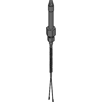Melt - melt temperature sensor for extrusion technology / mechanical engineering (thermocouple)
