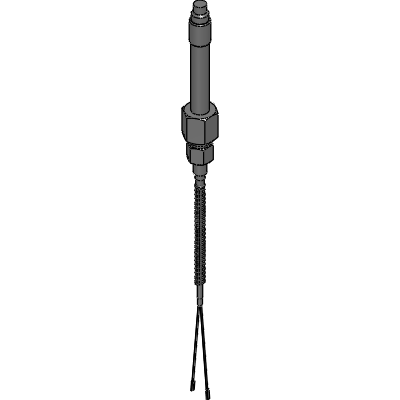 Melt - melt temperature sensor for extrusion technology / mechanical engineering (resistance thermometer)