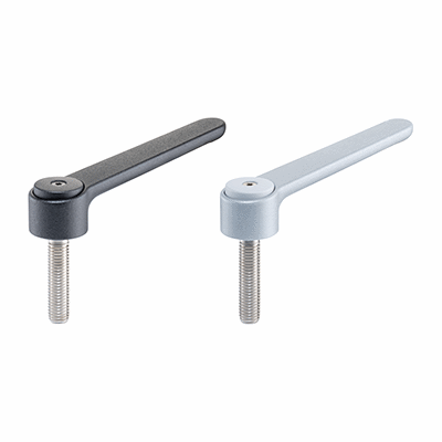 Adjustable Flat Clamping Levers with screw, stainless steel