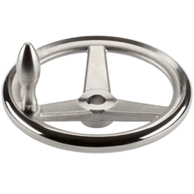 Handwheels DIN 950 light-metal / with keyway, with rotating handle