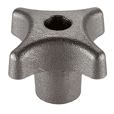 Palm Grips DIN 6335, cast iron / with smooth bore, throughgoing, form B