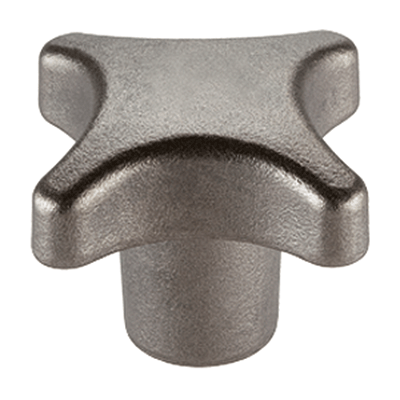 Boutons à croisillon DIN 6335, en inox, fonderie de précision / pièce brute, forme A