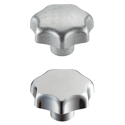 Star Grips DIN 6336, light-metal / with blind hole with female thread, form E