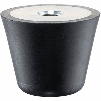 Rubber Endstop Buffers truncated cone form, with female thread
