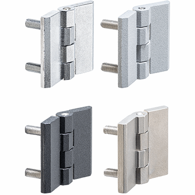 Hinges with mounting thread