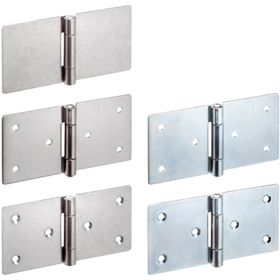 Hinges elongated on both sides