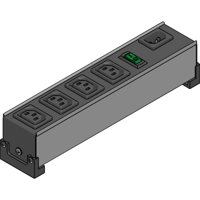 100-240 VAC 10A IEC Heavy Duty Outlet Strip